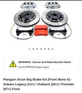 Subaru WRX Forester Alcon Big Brake Kits