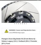Subaru WRX Forester Alcon Big Brake Kits