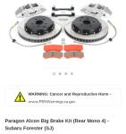 Subaru WRX Forester Alcon Big Brake Kits