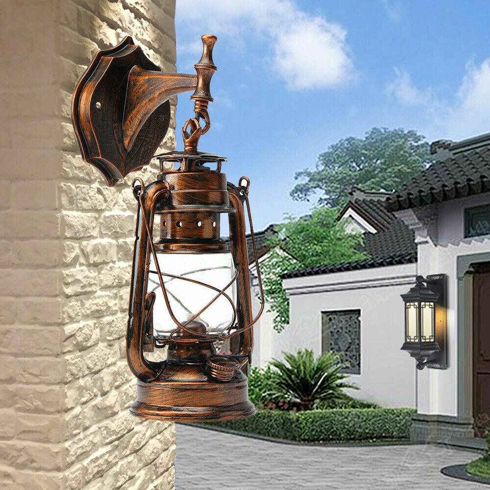 Rustic Wall-mounted Vintage Indoor Lantern Sconce