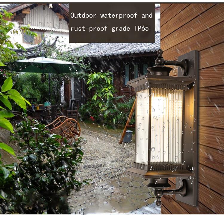 Large Seeded Glass Wall Lanterns for Porches