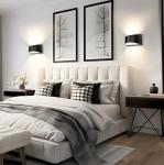 YANSUN Black Modern Wall Lantern Sconce - 2 Pack