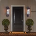 Large Seeded Glass Wall Lanterns for Porches