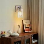 Pia Ricco 9" Brushed Nickel Wall Lanterns (Set of 2)