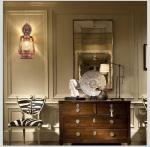 Rustic Wall Sconce Lantern with Glass Shade