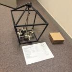 Black Industrial 4-Light Lantern Ceiling Chandelier