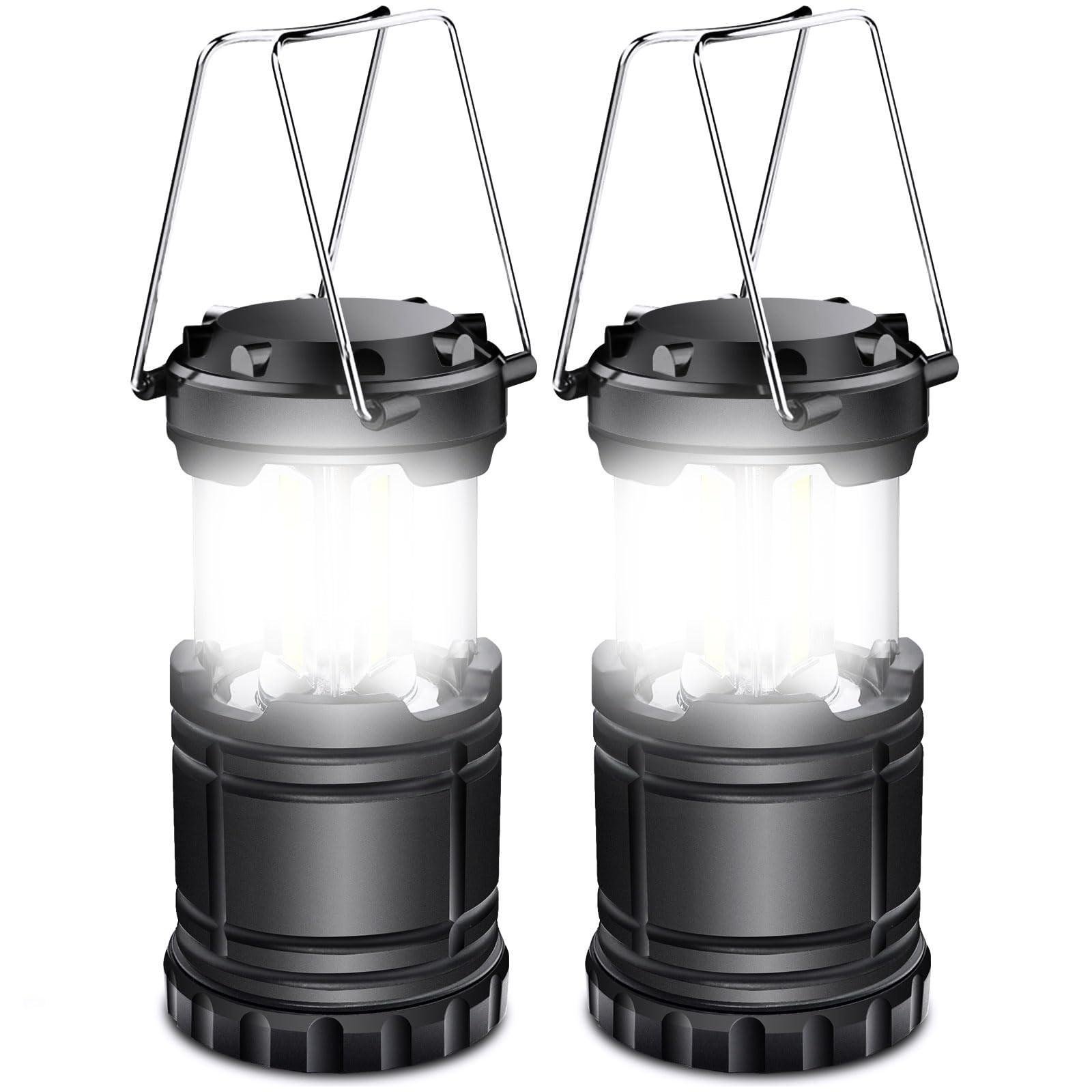 2 Pack Waterproof LED Battery Lanterns for Emergencies