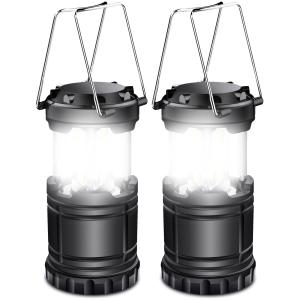 2 Pack Waterproof LED Battery Lanterns for Emergencies