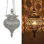 Antique Silver Moroccan Lantern Hanging Pendant Light