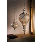 Antique Silver Moroccan Lantern Hanging Pendant Light