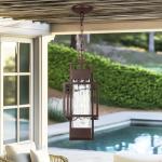 15" Indoor/Outdoor Metal Hanging Lantern with Glass