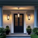 15" Indoor/Outdoor Metal Hanging Lantern with Glass