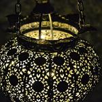 Antique Silver Moroccan Lantern Hanging Pendant Light