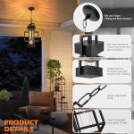 Hotsonic 15'' Indoor Outdoor Pendant Lantern Light