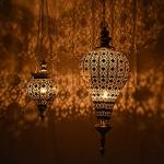 Extra Large Antique Silver Moroccan Lantern 27" H