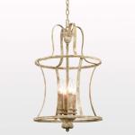Distressed White 4-Light French Country Lantern