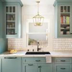 Modern 4-Light Brushed Gold Lantern Chandelier