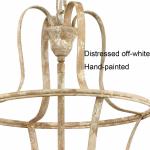 Distressed White 4-Light French Country Lantern