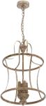 Distressed White 4-Light French Country Lantern