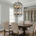 31'' Pendant 8 Light Farmhouse Lantern Chandelier