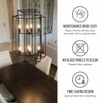 31'' Pendant 8 Light Farmhouse Lantern Chandelier