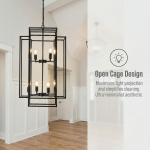 31'' Pendant 8 Light Farmhouse Lantern Chandelier