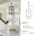 31'' Pendant 8 Light Farmhouse Lantern Chandelier