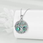 Viking Tree of Life Necklace with Valknut Pendant