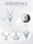 Turquoise Arrowhead Valknut Necklace in Silver