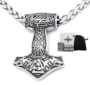 Viking Triskele Valknut Mjolnir Necklace Pendant
