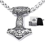 Viking Triskele Valknut Mjolnir Necklace Pendant