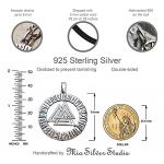 Valknut Viking Pendant Necklace in Sterling Silver