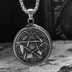 Viking Valknut Yggdrasil Wolf Pendant Necklace