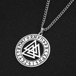 Viking Valknut Necklace for Men in Stainless Steel
