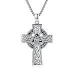 Sterling Silver Viking Celtic Cross Necklace