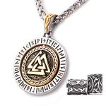 Odin Valknut Pendant Necklace for Viking Fans