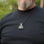Large Thor's Hammer Mjolnir Necklace in Silver