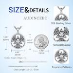 Valknut Pendant Necklace in Sterling Silver