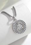 Viking Necklace with Helm of Awe and Vegvísir