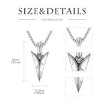 Sterling Silver Viking Arrowhead Necklace for Men