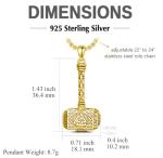 Gold Plated Thor's Hammer Necklace for Ashes