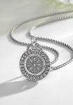 Viking Necklace with Helm of Awe and Vegvísir