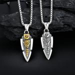 Odin's Spear Valknut Gungnir Necklace in Silver