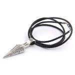 Odin's Gungnir Spear Head Necklace with Wolf Head