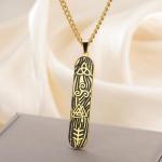 VASSAGO Viking Pendant Necklace with Norse Runes