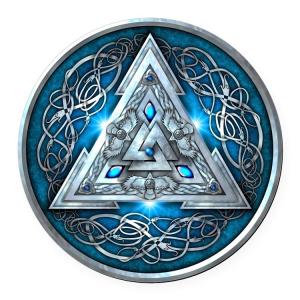 Valknut Triquetra Pendant Necklace in Sterling Silver