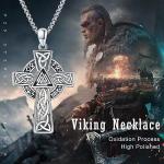 Sterling Silver Viking Celtic Cross Necklace