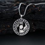 Viking Wolf Pendant Necklace in Sterling Silver