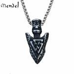 Viking Arrowhead Valknut Pendant Necklace for Men