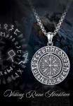 Viking Necklace with Helm of Awe and Vegvísir
